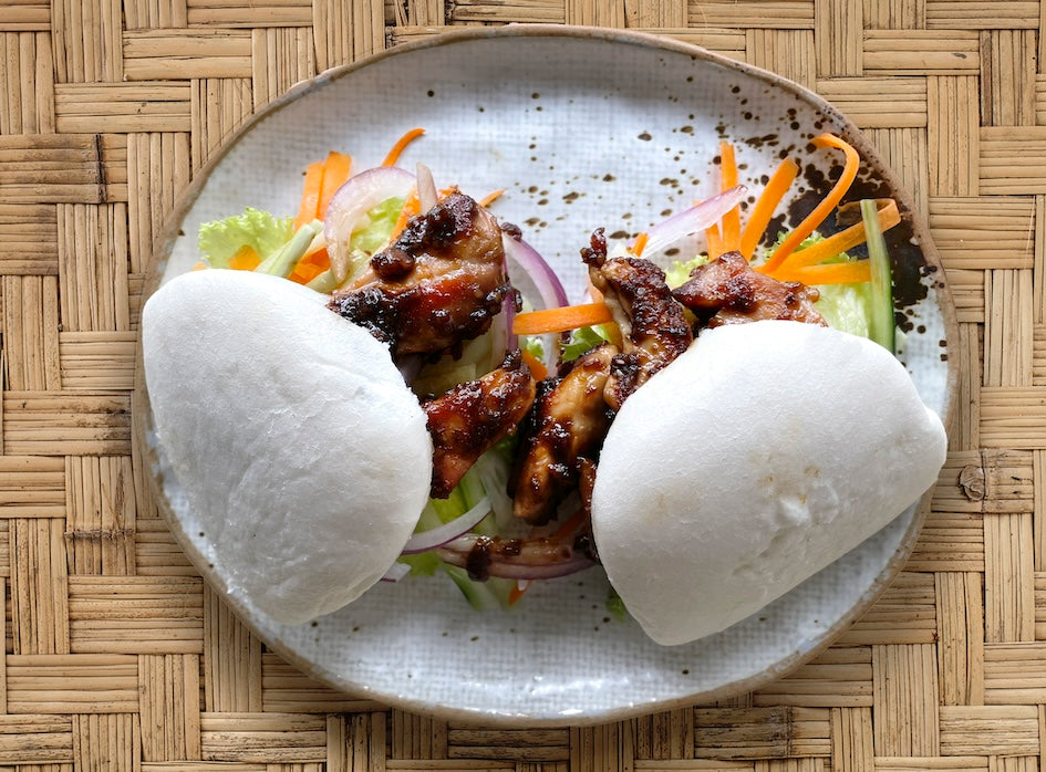 Bao buns de pollo con hoisin y Rub #10 YOKOHAMA🇯🇵