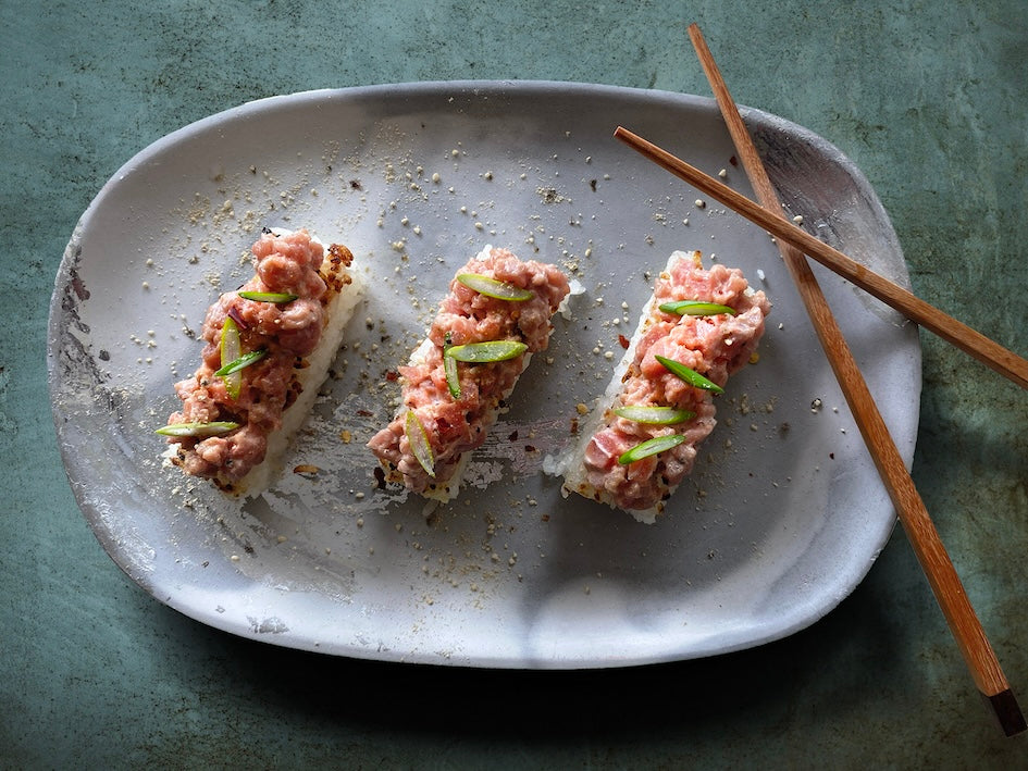 Tuna bites con Rub #10 YOKOHAMA🇯🇵 y mayonesa de jengibre