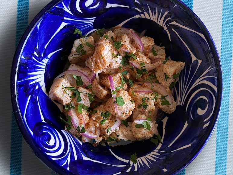Ceviche de corvina con Chili Mix TIKAL🔥 y leche de tigre&nbsp;
